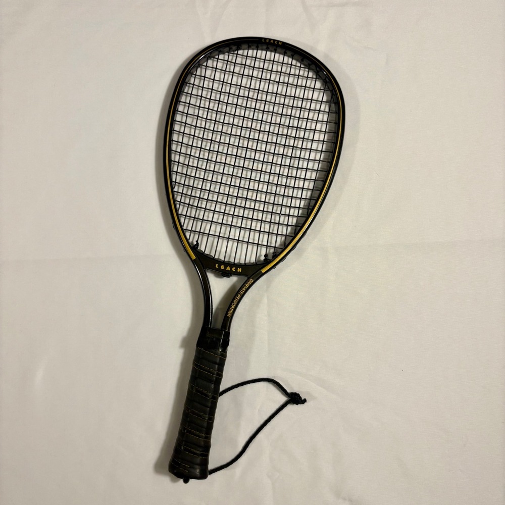 Leach Graphite Performer Tennis Racquet Black Gold Grip Japan Vintage